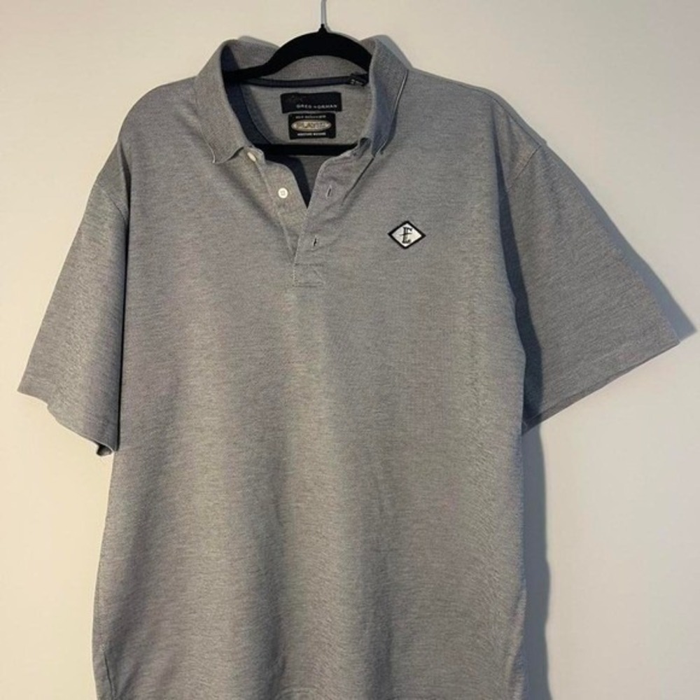 Men's Grey Greg Norman polo shirt Moisture size XL wicking golf